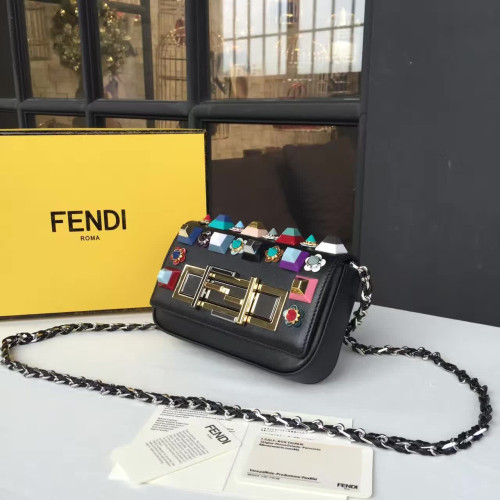 F**di-3baguette-replica-bag-black
