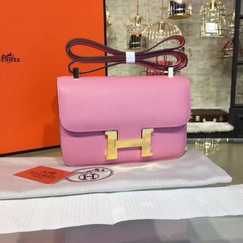 H**mes-constance-replica-bag-pink-3