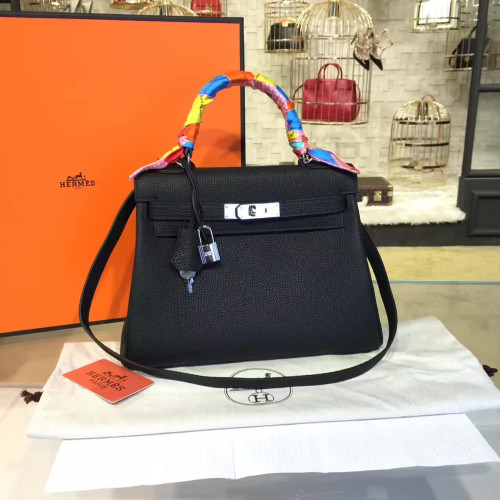 H**mes-kelly-replica-bag-black-8