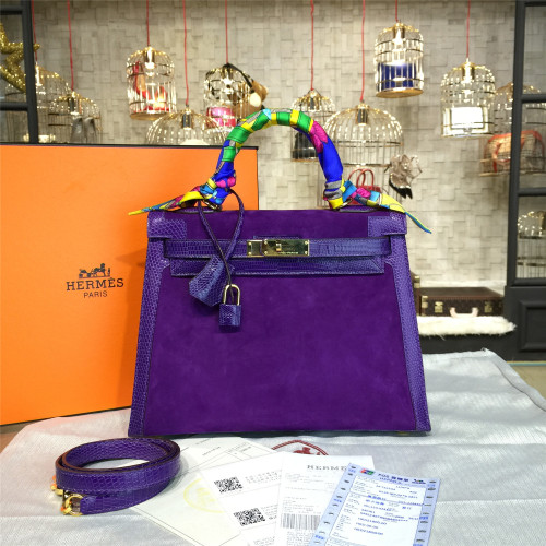 H**mes-kelly-replica-bag-dark-purple