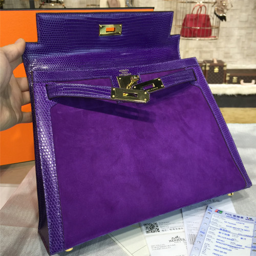 H**mes-kelly-replica-bag-dark-purple
