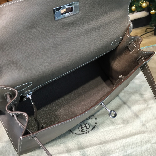 H**mes-kelly-replica-bag-gray