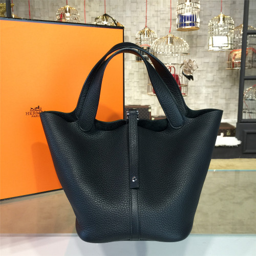 H**mes-picotin-lock-replica-bag-black-2