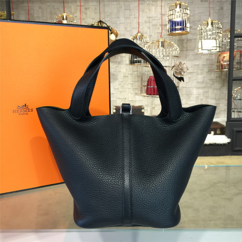 H**mes-picotin-lock-replica-bag-black-2