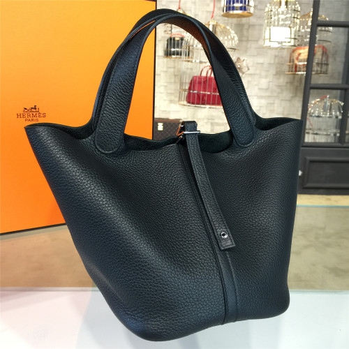 H**mes-picotin-lock-replica-bag-black-2