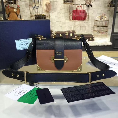 Pra*a-cahier-bag-replica-bag-brown